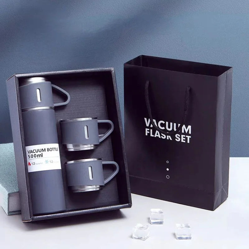 Garrafa Térmica Vacuum 500ml + 2 Xícaras