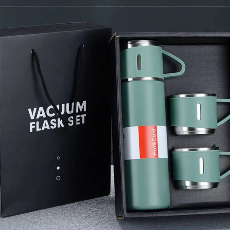 Garrafa Térmica Vacuum 500ml + 2 Xícaras