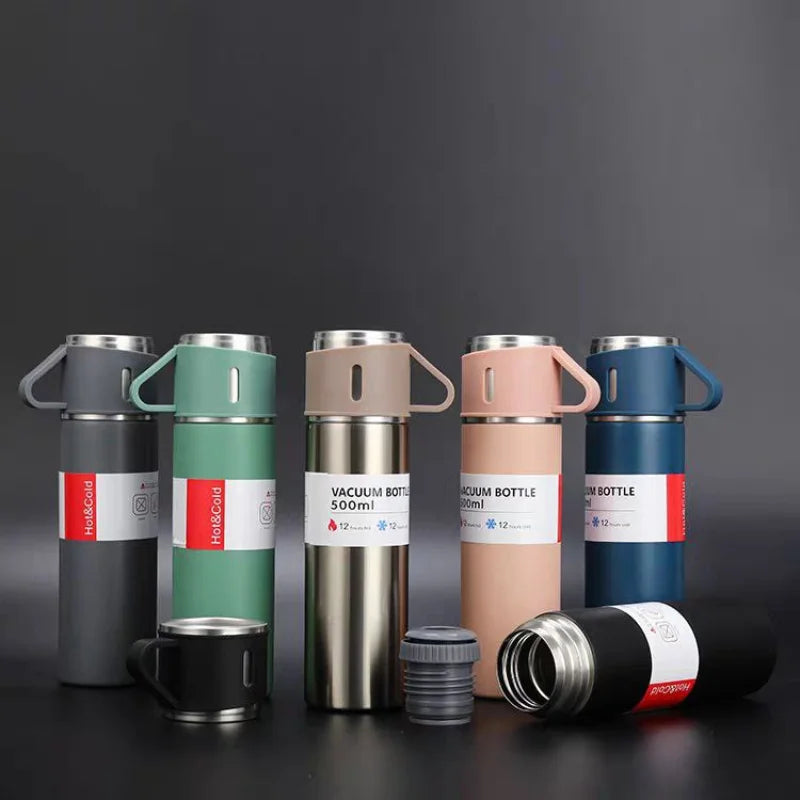Garrafa Térmica Vacuum 500ml + 2 Xícaras