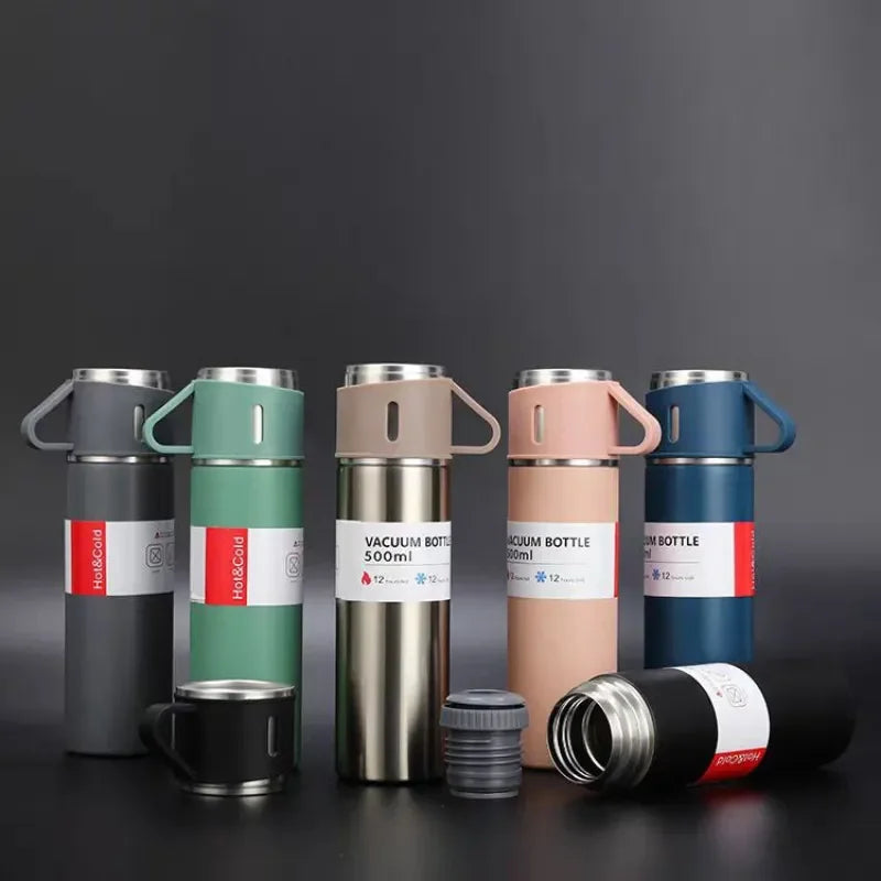 Garrafa Térmica Vacuum 500ml + 2 Xícaras