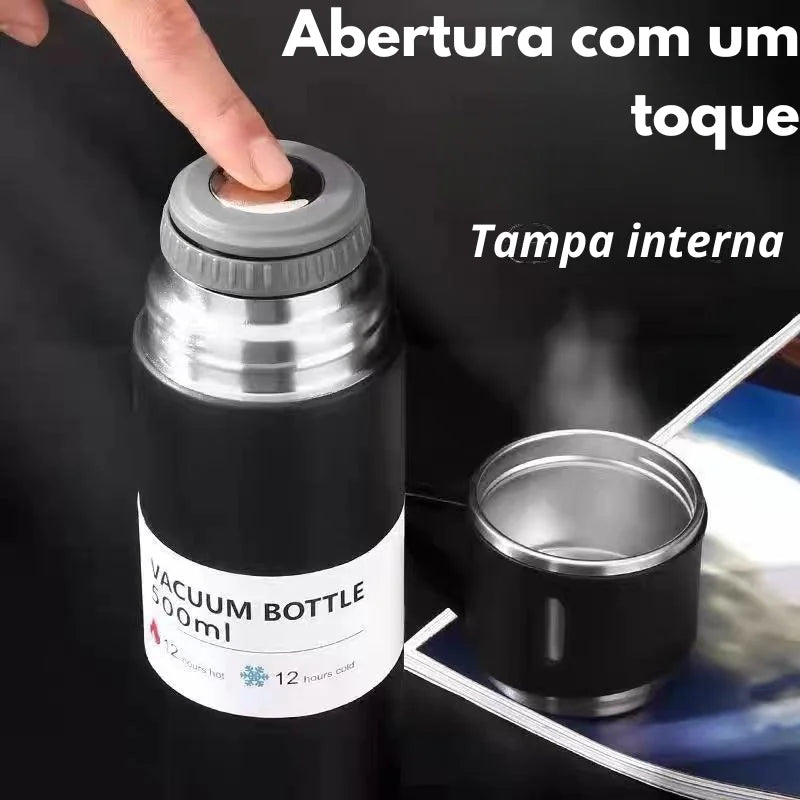 Garrafa Térmica Vacuum 500ml + 2 Xícaras