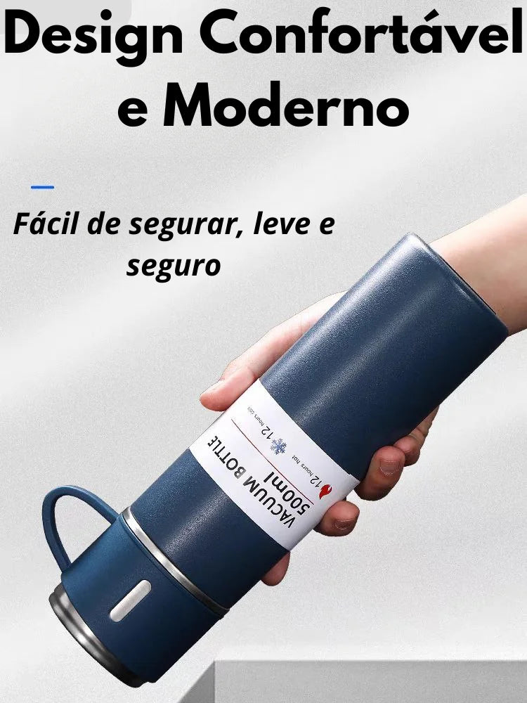 Garrafa Térmica Vacuum 500ml + 2 Xícaras