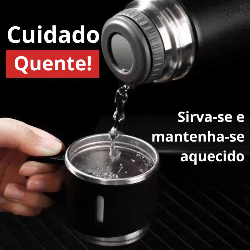 Garrafa Térmica Vacuum 500ml + 2 Xícaras
