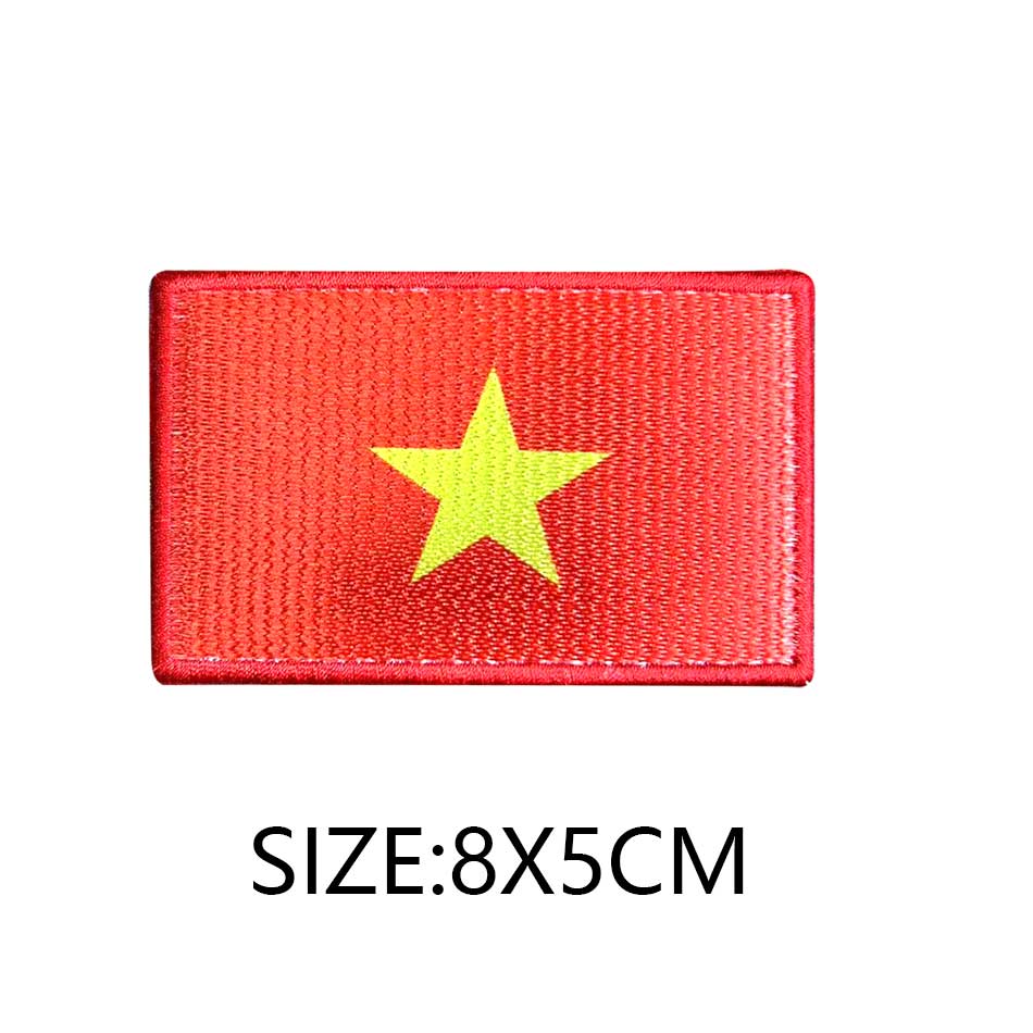 Flag Of The World Embroidery Patches For Clothing DIY Thermo Adhesive Customisable Color Flag Iron-On Transfer For Sticker Badge