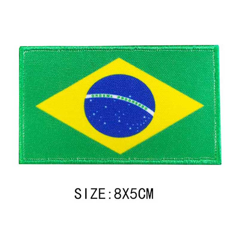 Flag Of The World Embroidery Patches For Clothing DIY Thermo Adhesive Customisable Color Flag Iron-On Transfer For Sticker Badge