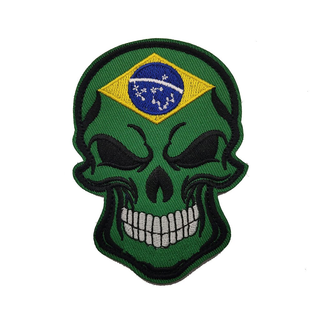 Patch Brasil de Velcro para Mochilas Fardamento