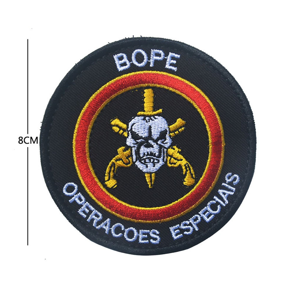 Patch Brasil de Velcro para Mochilas Fardamento