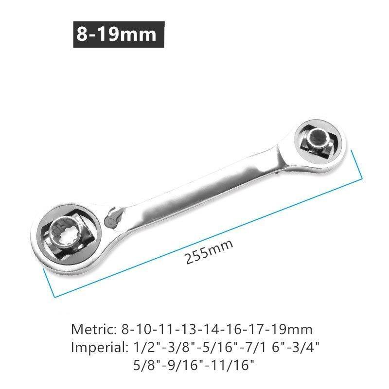 Ferramenta 8 em 1 Catraca Reversivel Universal 360 - Multifuntional Key