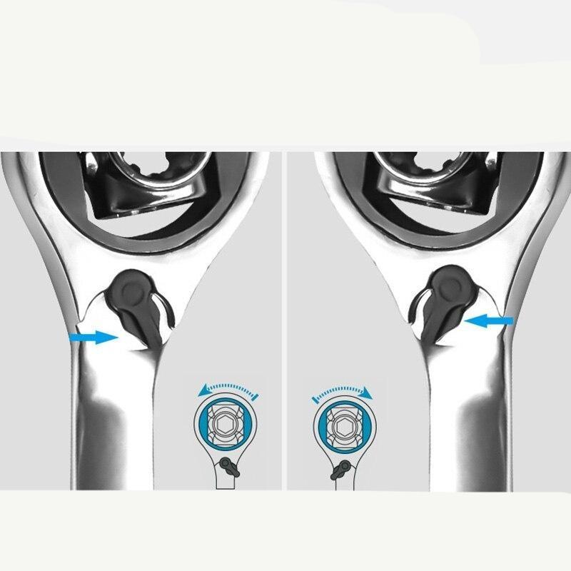 Ferramenta 8 em 1 Catraca Reversivel Universal 360 - Multifuntional Key
