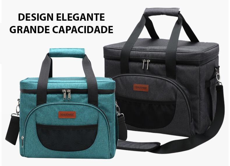 Bolsa Térmica Grande Impermeável Com Bolsos