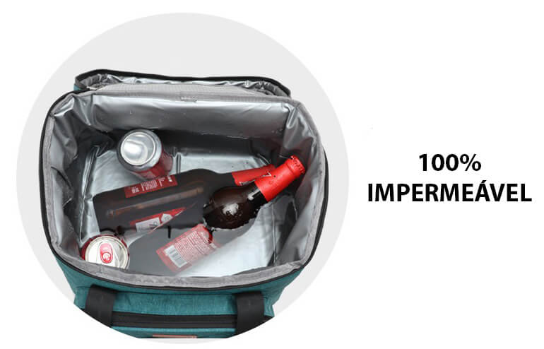 Bolsa Térmica Grande Impermeável Com Bolsos