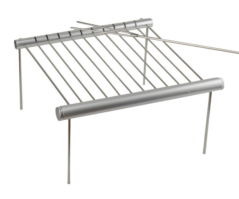Mini Churrasqueira Desmontável em Inox - Para Camping