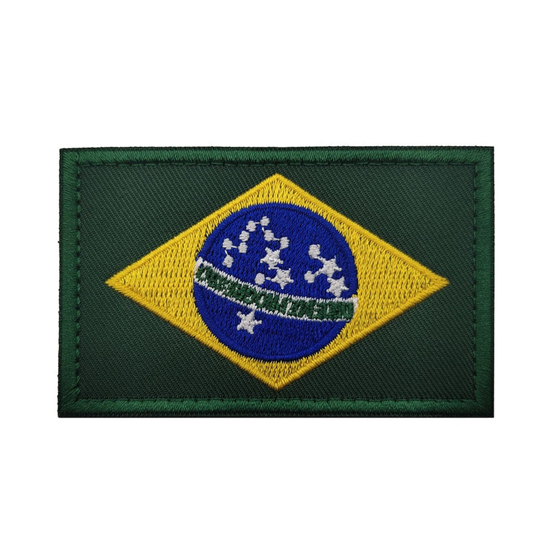 Patch Brasil de Velcro para Mochilas Fardamento