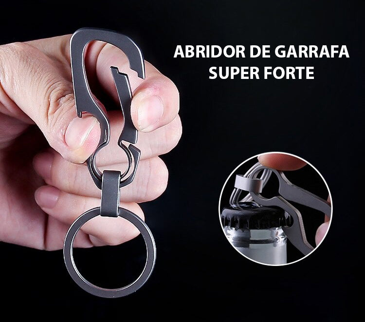 Chaveiro Abridor de Garrafa de Titânio Super Forte