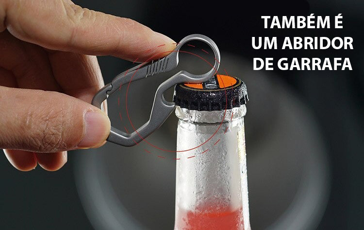 Chaveiro Abridor de Garrafa de Titânio Super Forte