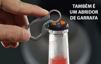 Chaveiro Abridor de Garrafa de Titânio Super Forte