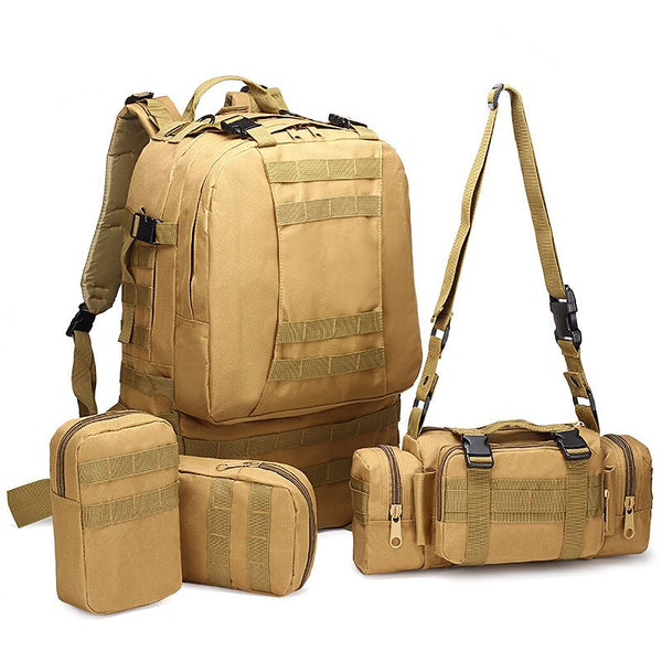 Kit 4 Mochilas Táticas 50L Militar Removíveis