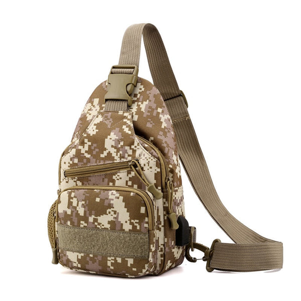 Mochila Tática Pequena USB de Peito Camuflada