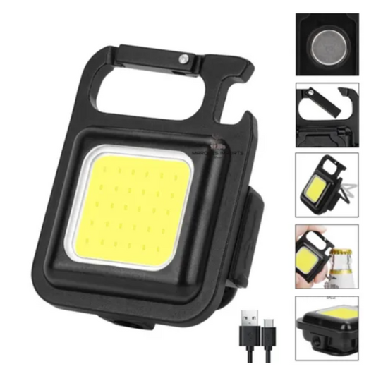 Mini lanterna LED Recarregável USB Chaveiro