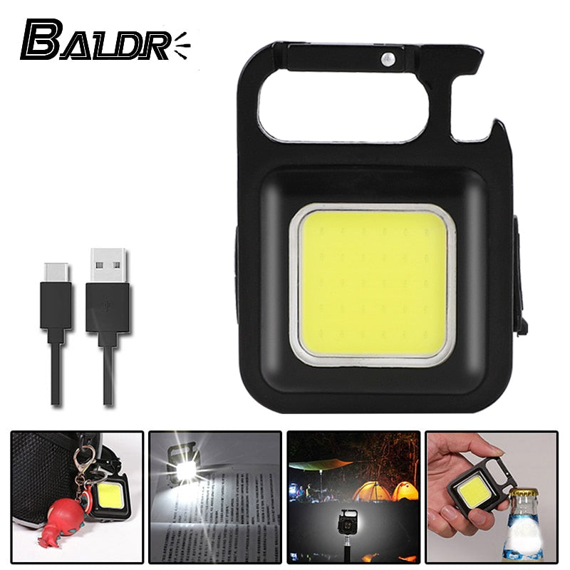 Mini lanterna LED Recarregável USB Chaveiro