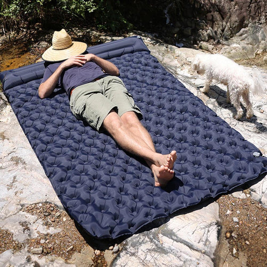 Colchão Inflável de Casal Para Camping - Com Travesseiros