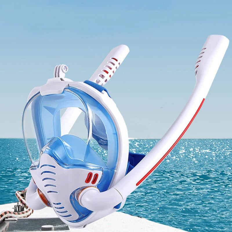 Máscara de Mergulho Full Face Com Snorkel Duplo
